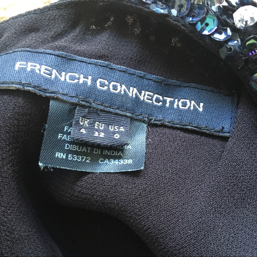 French Connection Sequin Yoke Top - Picture 6 of 6